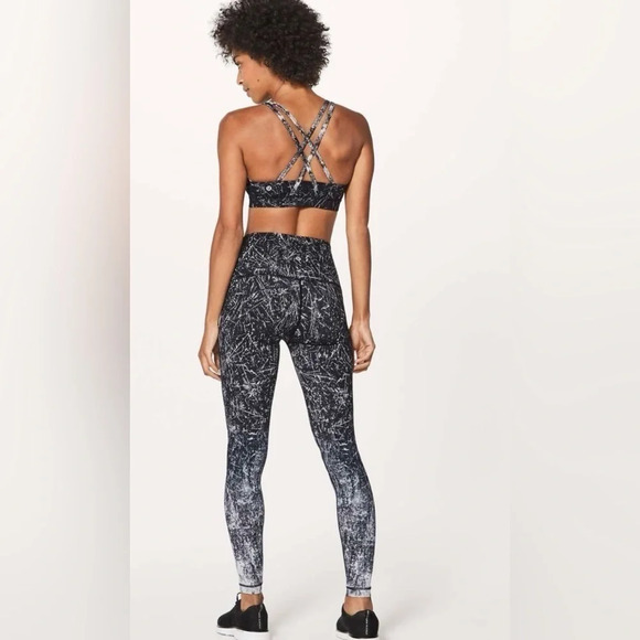 Lululemon Wunder Under Hi-Rise Tight Alouette Alpine White Black  Size 4 - Picture 3 of 10